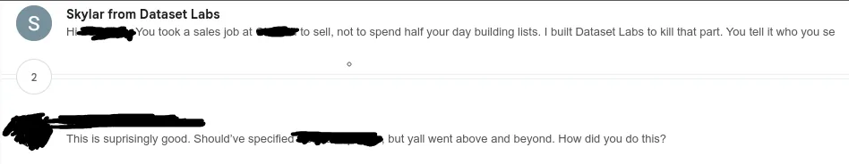 Customer feedback.